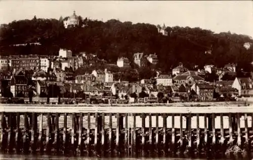 Ak Honfleur Calvados, La Côte de Grâce et la Ville