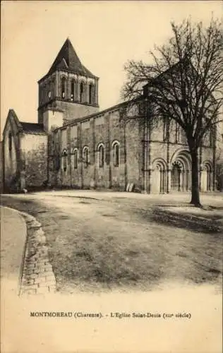 Ak Montmoreau Charente, Kirche Saint-Denis