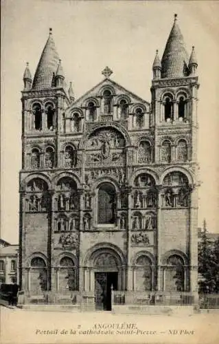 Ak Angoulême Charente, Kathedrale St. Pierre