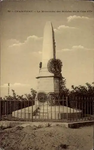 Ak Champigny Marne, Monument des Mobiles de la Cote d'Or