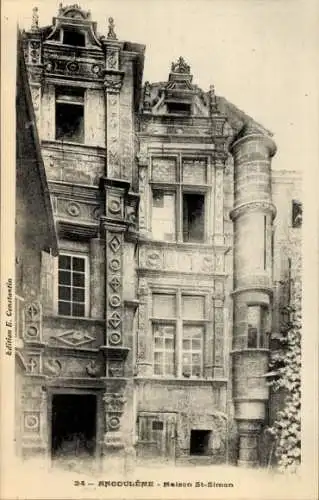 Ak Angoulême Charente, Maison St. Simon