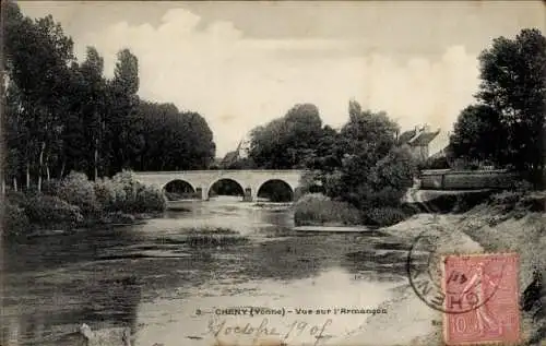 Ak Cheny-Yonne, Blick auf den Armancon
