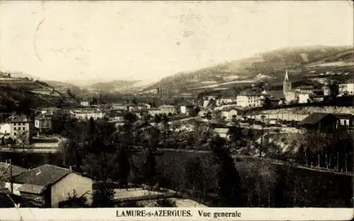 Ak Lamure sur Azergues Rhône, Gesamtansicht