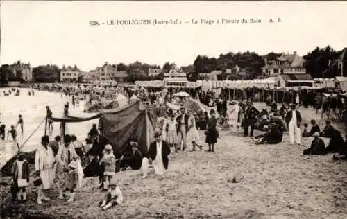 Ak Le Pouliguen Loire Atlantique, La Plage