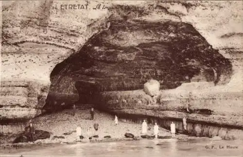 Ak Étretat Seine Maritime, Höhle