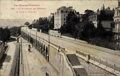Ak Pau Pyrénées-Atlantiques, Boulevard des Pyrenees, Avenue Leon-Say