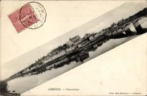 Ak Amboise Indre-et-Loire, Panorama