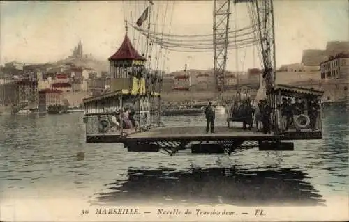 Ak Marseille Bouches du Rhône, Transporter-Gondel