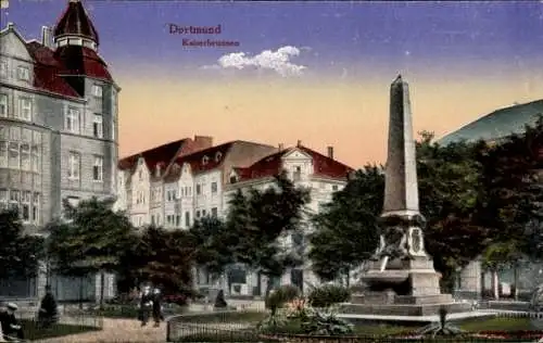 Ak Dortmund im Ruhrgebiet, Kaiserbrunnen