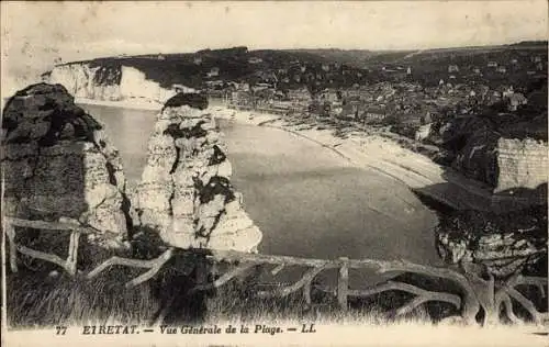 Ak Étretat Seine Maritime, Strand