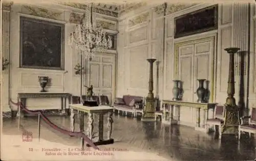 Ak Versailles Yvelines, Le Chateau, Grand Trianon, Salon de la Reine Marie Leczinska