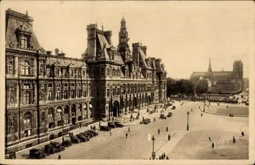 Ak Paris IV, Hotel de Ville