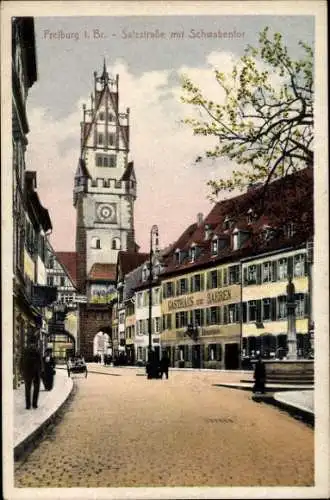 Ak Freiburg im Breisgau, Salzstraße, Schwabentor, Gasthaus zum Baeren
