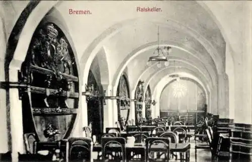 Ak Hansestadt Bremen, Ratskeller, Innenansicht
