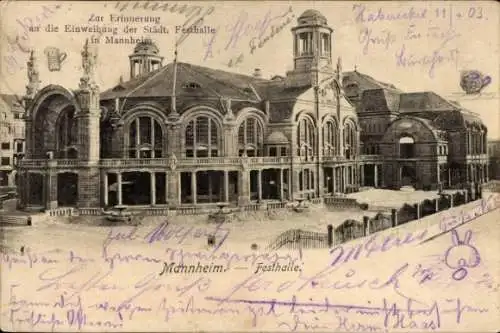 Ak Mannheim in Baden, Städtische Festhalle, Einweihung