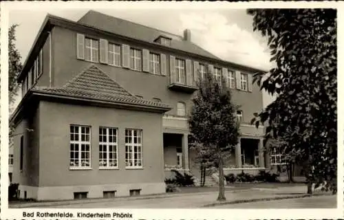 Ak Bad Rothenfelde am Teutoburger Wald, Kinderheim Phönix, Frontalansicht, Eingang