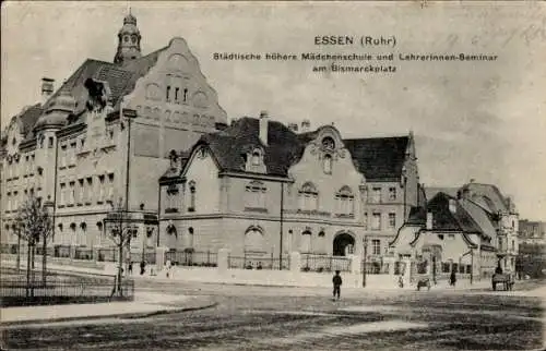 Ak Essen im Ruhrgebiet, Städt. höhere Mädchenschule, Lehrerinnen-Seminar am Bismarckplatz