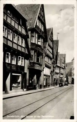 Ak Osnabrück in Niedersachsen, Alte Häuser in der Bierstraße, Geschäft Georg Spenthof