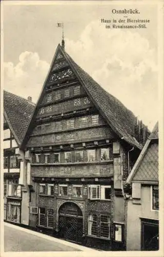 Ak Osnabrück in Niedersachsen, Haus in der Bierstraße im Renaissance-Stil