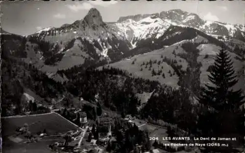 Ak Les Avants Montreux Kanton Waadt, La Dent de Jaman, Les Rochers de Naye