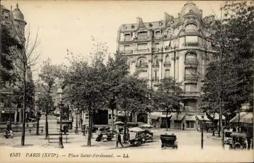 Ak Paris XVII, Place Saint Ferdinand