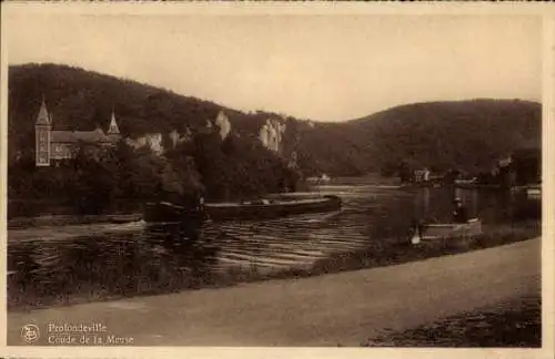 Ak Lustin Profondeville Wallonien Namur, Coude de la Meuse