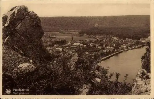 Ak Lustin Profondeville Wallonien Namur, Vue generale