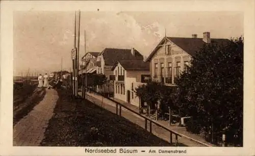 Ak Nordseebad Büsum, Am Damenstrand