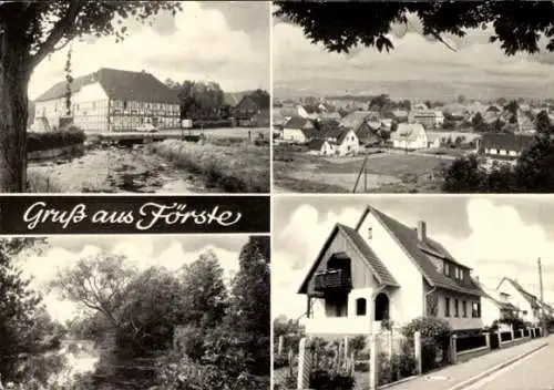 Ak Förste Osterode am Harz, Panorama, Fachwerkhaus