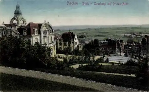 Ak Aachen, Blick vom Lousberg, Nizza Allee