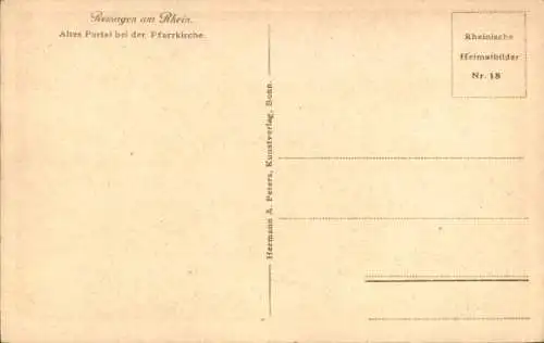 Ak Remagen am Rhein, Altes Portal bei Pfarrkirche