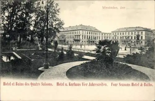 Ak Wiesbaden in Hessen, Hotel und Kurhaus Vier Jahreszeiten