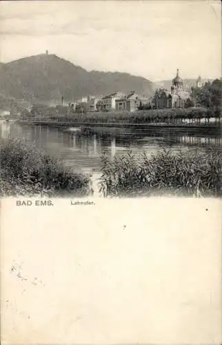 Ak Bad Ems an der Lahn, Lahnufer