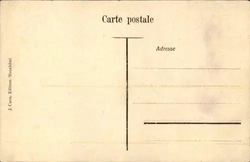 Ak Neuchâtel Neuenburg Stadt, Poste, Port