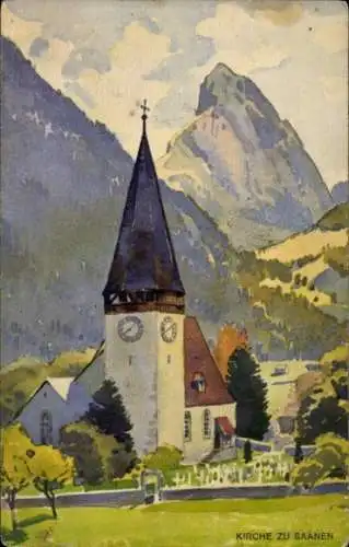 Künstler Ak Saanen Kt. Bern Schweiz, Kirche