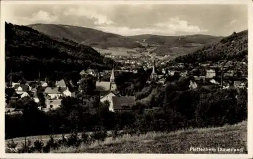 Ak Plettenberg im Märkischen Kreis, Panorama vom Ort