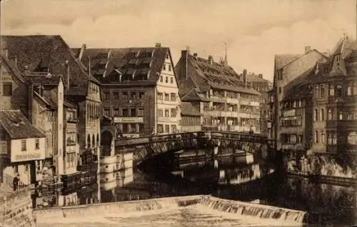 Ak Nürnberg in Mittelfranken, Fleischbrücke