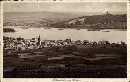 Ak Rüdesheim am Rhein, Ausblick von der Jugendherberge, Rochuskapelle, Rheinhessen