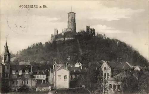 Ak Bad Godesberg Bonn am Rhein, Ruine Godesburg