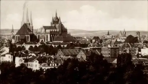 Foto Ak Erfurt in Thüringen, Panorama, Dom, Severikirche