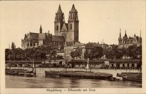 Ak Magdeburg an der Elbe, Dom, Teilansicht, Schiffe