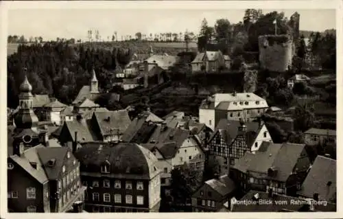 Ak Monschau Montjoie in der Eifel, Blick vom Rahmenberg aus