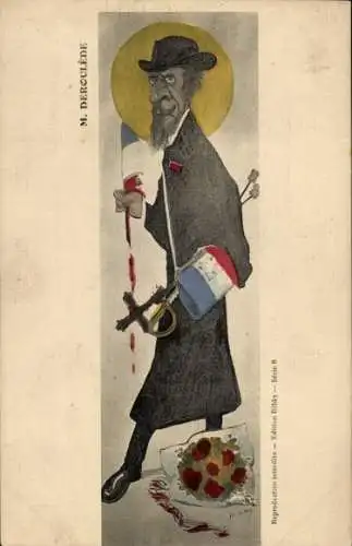 Künstler Ak Schriftsteller und Politiker Paul Deroulede, Karikatur