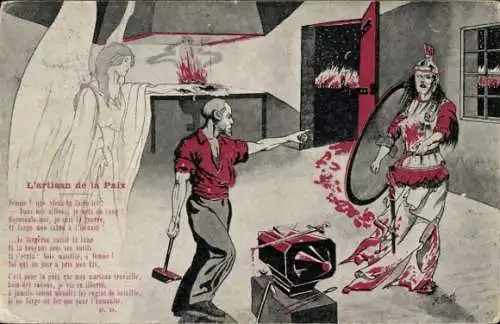 Künstler Ak L'Artisan de la Paix