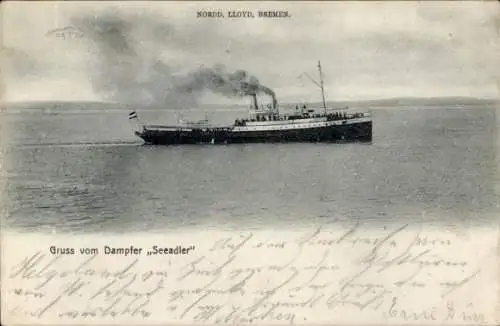 Ak Dampfer Seeadler, Norddeutscher Lloyd Bremen NDL