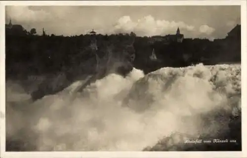 Ak Neuhausen am Rheinfall Kanton Schaffhausen, Rheinfall, Wasserfall, Blick vom Känzeli