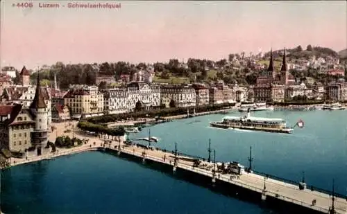 Ak Luzern Stadt Schweiz, Schweizerhofquai