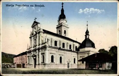 Ak Brezje Kroatien, Marija Pomočnica na Brezje, Kirche
