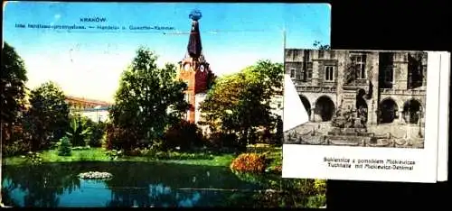 Leporello Ak Kraków Krakau Polen, Handelskammer, Gewerbekammer, Tuchhalle