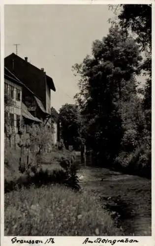 Foto Ak Greußen in Thüringen, Am Steingraben